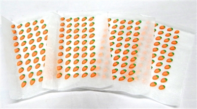 CC-1 Carrots. 1/2" orange with green tops. Qty. 1,000