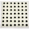 CE-6-40C  40 CASES CE-6 Eyes. 7/16" round white with black spot. Qty. 1,000