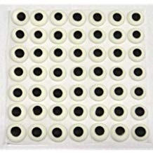 CE-6-40C  40 CASES CE-6 Eyes. 7/16" round white with black spot. Qty. 1,000