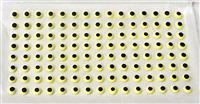 CEY-1-120 Eyes. 3/16" yellow with black spot. Qty. 120