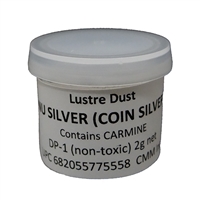 DP-01 "Coin Silver" (Nu Silver) Luster Dusting Powder.  2 gram container.