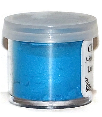 DP-17 "Tropical Blue" (Peacock Blue) Luster Dusting Powder. 2 gram container. 