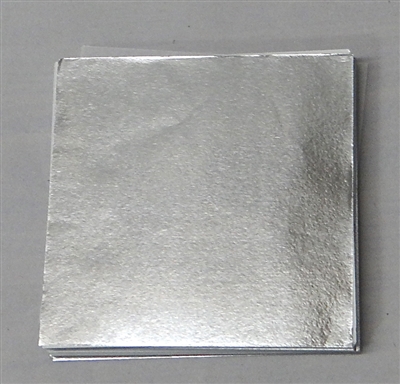 F05 Silver Foil. 3in. x 3in. Qty 125 sheets