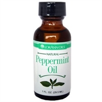 LO-106 Peppermint Oil, Natural. 1 ounce bottle.