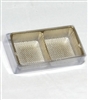 OB-GT10 OREO Cookie 2 Piece Clear Favor Boxes w/ Gold Tray Insert Qty 10