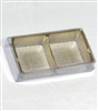 OB-GT100 OREO Cookie 2 Piece Clear Favor Boxes w/ Gold Tray Insert Qty 100