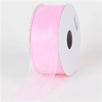 R-02 Pink sheer organza ribbon. 5/8" x 25yds.