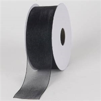 R-90 Black sheer organza ribbon. 5/8" x 25yds.