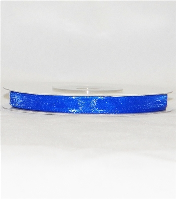 RN-12 Royal Blue sheer organza ribbon 1/4" x 25yds.