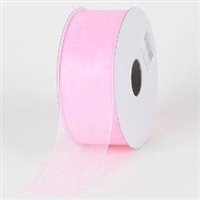RO-02 Pink sheer organza ribbon 1 1/2" x 100yds
