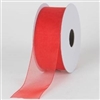 RO-13-25 Red sheer organza ribbon. 1 1/2" x 25yds