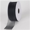 RO-90-25 Black sheer organza ribbon. 1 1/2" x 25yds