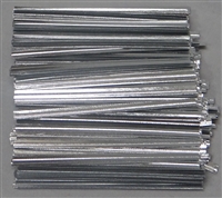 TP-09-100 Silver paper twist tie. 3 1/2" Length Quantity 100 