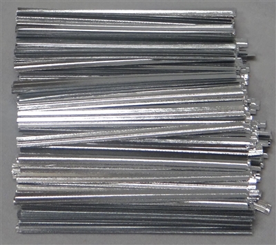 TP-09 Silver paper twist tie. 3 1/2" Length Quantity 2,000