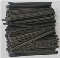 TP-10-500 Black paper twist tie. 3 1/2" Length Quantity 500 