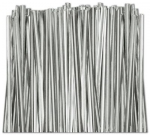 TT-02 Metallic Silver twist tie. 3 1/2" Length Quantity 2,000