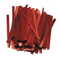 TT-03-100 Metallic Red twist tie. 3 1/2" Length Quantity 100 