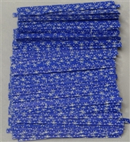 TTP-15-100 Printed Paper Snowflakes on blue twist tie. 3 1/2" Length Quantity 100