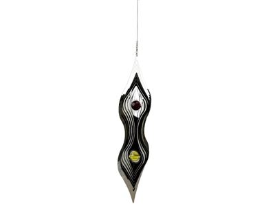 Stainless steel garden wind spinner with crystal