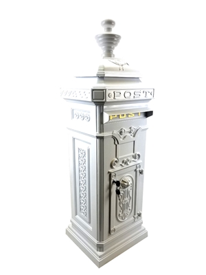 Large freestanding cast metal post box