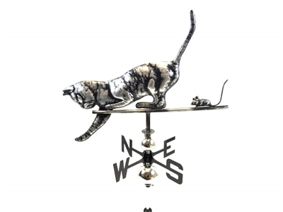 SK10110 - Stainless Steel Weathervane - Cat & Mouse