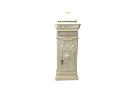 Large freestanding cast metal post box