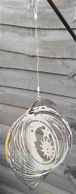 Stainless steel garden wind spinner