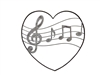 SK10220 - Treble Clef Note Score music heart