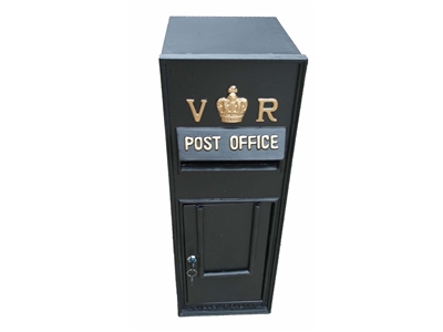 Royal mail wall mounted cast metal post box
