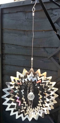 Stainless steel garden wind spinner