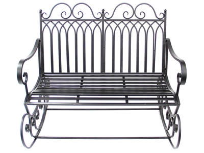 Metal Garden Rocking Chair Bench