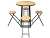 Industrial Round Folding Table and Stools