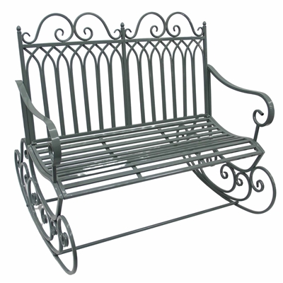 Metal Garden Rocking Chair Bench