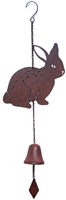 SK10531 - Metal Rustic Hanging Bell - Rabbit Design