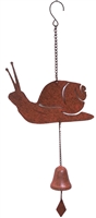 SK10532 - Metal Rustic Hanging Bell - Snail Design