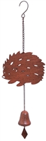 SK10533 - Metal Rustic Hanging Bell - Hedgehog Design