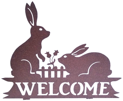 SK10541 - Garden Welcome Sign Stake - Rabbit Design