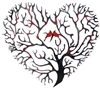 SK10559 - Metal Wall Art - Heart Tree and Lovebirds