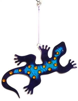 SK10594 - Resin Suncatcher - Purple Blue Gecko Design