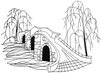 SK10650 - Arched Bridge Scene