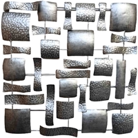 SK10654 - Silver Abstract Grid