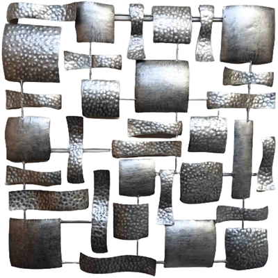 SK10654 - Silver Abstract Grid
