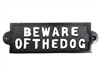 Cast iron sign, 'BEWARE OF THE DOG'