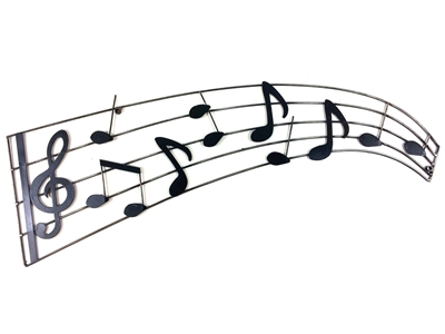 Music sweep metal wall art