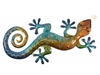 Metal Wall Art - Large Multicoloured Gecko