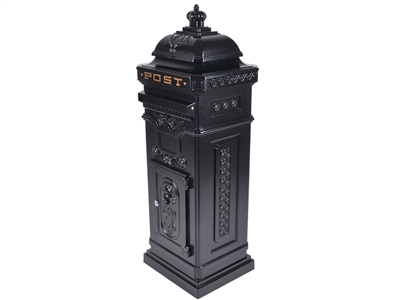 Large freestanding cast metal post box