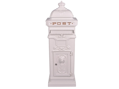 Large freestanding cast metal post box