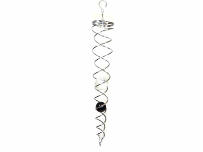 garden wind spinner spiral with crystals