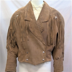 ADA VINTAGE LEATHER FRINGE JACKET