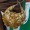 Nicole Lee Collection Gold Sequined Cross-body Purse